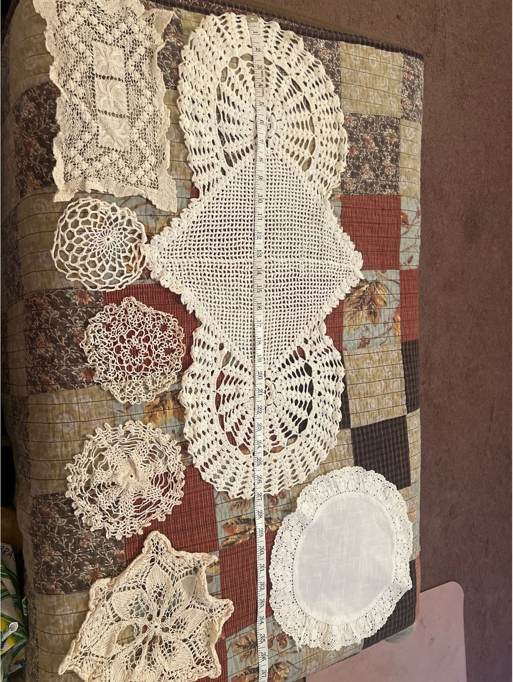 Vintage Handmade Crochet and Lace Doilies Set